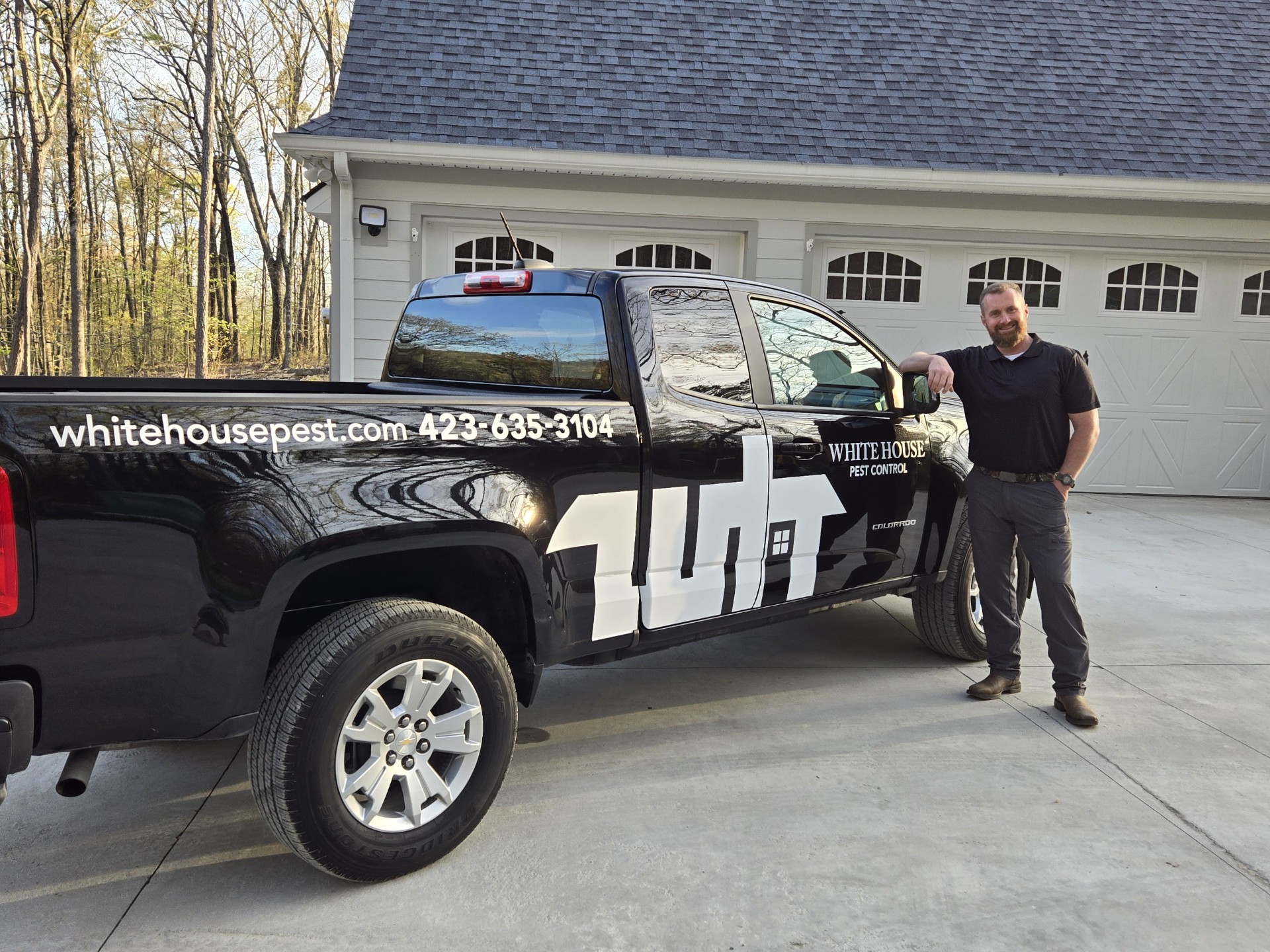 image1 David White with new truck. Ready to service your home.